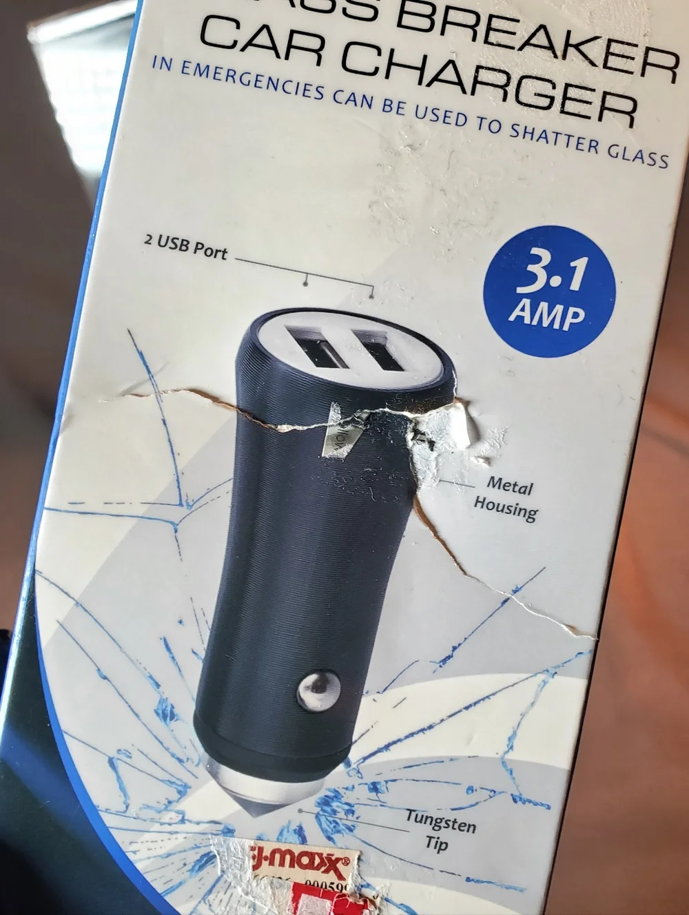 Two in One: Car Charger & Window Breaker
